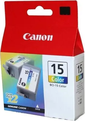 Image de Canon BCI-15 Colour Twin Pack - pack de 2 - 7.5 ml - couleur (cyan, magenta, jaune)
