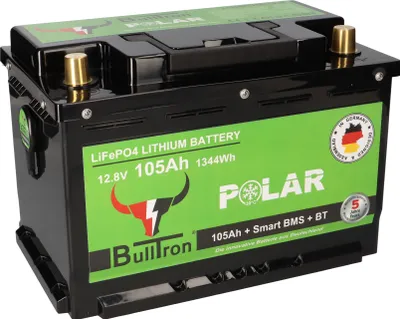Obrázok produktu pre BullTron LiFePO4 12,8V 105Ah Smart BMS Bluetooth Polar