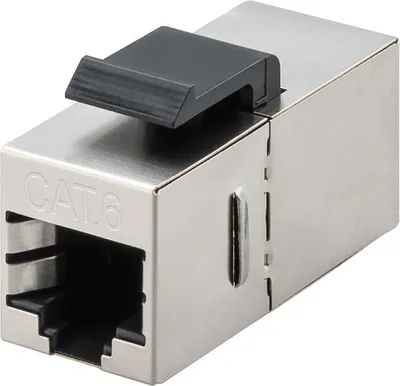Produktbild von KeyStone Jack Cat. 6 2xRJ45, Modularkupplung 2xF, STP, Good Connections®