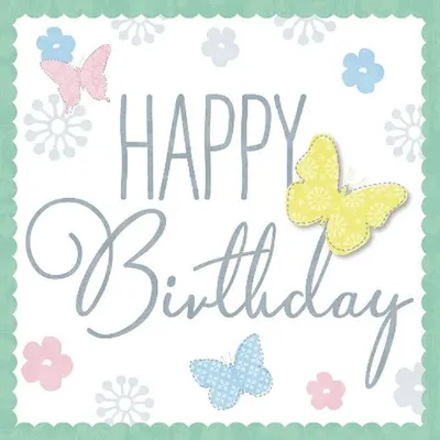 Zdjęcie produktu dla Artebene minikarta Happy Birthday Motyl 8x8 cm