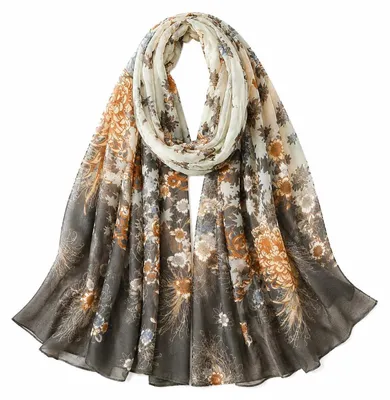 Produktbild von Schal Damen Oversize mit Fransen 180x90 cm bunt Polyester