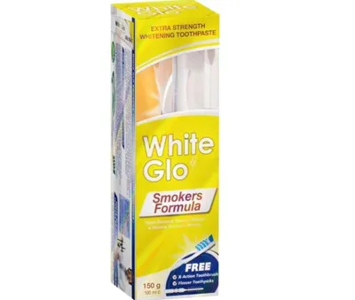 Produktbild von White Glo Raucher Formel Zahnaufhellende Zahnpasta 150 g (2er Pack)