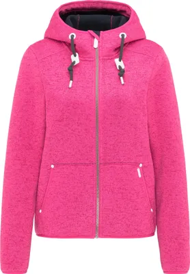 Produktbild von ICEBOUND damen strickfleecejacke - pink melange, L