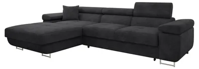 Produktbild von MIRJAN24 Ecksofa Torezio Mini, Stilvoll Eckcouch mit Bettkasten und Schlaffunktion, Einstellbare Kopfstützen, 280x170x70-90 cm (Farbe: Margo 227.09, Seite: Links)