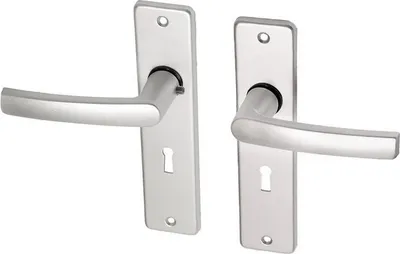 Produktbild von Türgriffe mit Schild Entfernung SL 56 mm Aluminium - Blockmodell - Pro Set