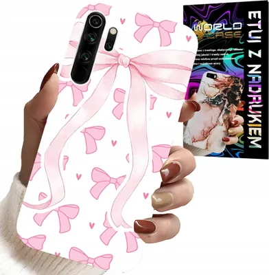 Obrázek produktu pro Pouzdro Pro Xiaomi Note 8 - Růžové Pouzdro S Módním Vzorem Stuhy