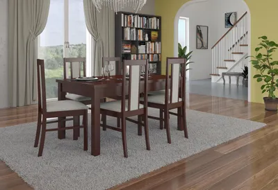 Obrázek produktu pro Rozkládací jídelní stůl 140(180)x80 cm CADLA 6 - tmavý ořech