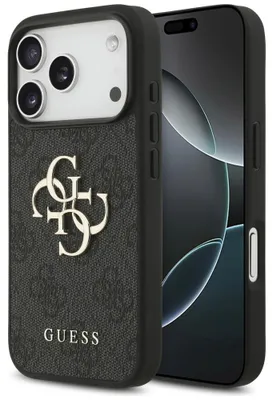 Produktbild von GUESS Hard Cover 4G Big Metal Logo Grey, für Apple iPhone 17 Pro Max, GUHCP17X4GMGGR