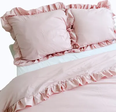 Obrázok produktu pre Obliečka Na Vankúš S Ozdobným Volánom 70X80 Cm Špinavá Ružová