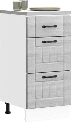 Produktbild von Möbel Küchen-Unterschrank Lucca Grau Sonoma Holzwerkstoff - Küchenschränke &46661