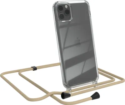 Produktbild von EAZY CASE Handykette kompatibel mit Apple iPhone 11 Pro Max, Handyhülle mit Umhängeband, Handykordel, Schutzhülle Clear, Band in Blau