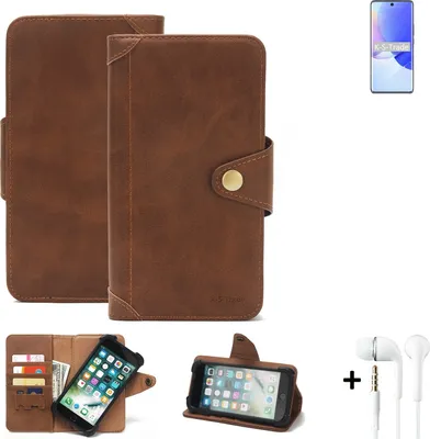 Produktbild von K-S-Trade Handyhülle Schutzhülle kompatibel mit Huawei nova 9  Walletcase Bookstyle Schutz Case Hülle Wallet Flipcase Cover PolyurethanBraun inkl.