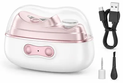 Produktbild von Nagelknipser elektrisch 3-in-1 Pink – 2 Geschwindigkeiten, LED, Gel-Lampe | Maniküre Set & Baby Nagelpflege leise