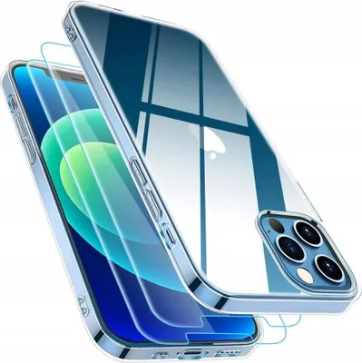 Zdjęcie produktu dla Etui Garegce iPhone 12 Pro Max 6.7" przezroczyste + 2 szkła hartowane 9H