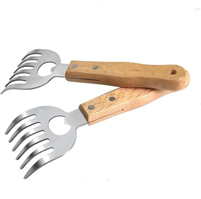 Produktbild von Pulled Pork Krallen, Pulled Pork Gabeln, Meat Claws, BBQ Fleischkrallen, B?renkrallen, Zerkleinerungskrallen zum Zerkleinern und Mischen, zum Zerkleinern von Pulled Pork, Huhn, Rindfleisch, 2 Pack