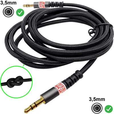 Produktbild von Aux In Audio stereo Kabel Adapter Klinke Stecker 2 x 3.5mm Audiokabel 2m