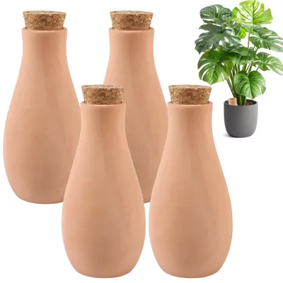 Obrázok produktu pre Zavlažovacie hlinené nádoby 400 ml, 4 kusy, terakota, na dovolenú