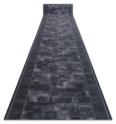 Image de TAPIS DE COULOIR ANTIDÉRAPANT TRIBE anthracite 67cm gris 67x300 cm