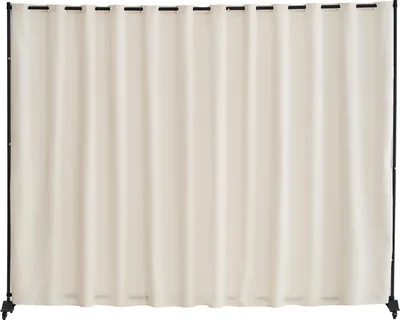 Image de VEVOR Cloison de séparation Paravent Panneau simple, Pare-vue portable pour bureau Chambre à coucher Salle à manger Bureau Balcon, Cloison enroulable (308,5 x 45 x 245,5 cm), Beige