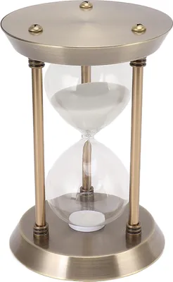 Image de Sablier en métal, sablier décoratif vintage, brillant, sablier interchangeable, bronze, M, 30 min