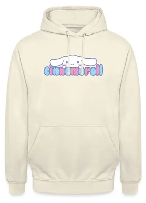 Produktbild von Spreadshirt Cinnamoroll Guckt Über Schriftzug Uni Hoodie, L, Vanille-Milchshake