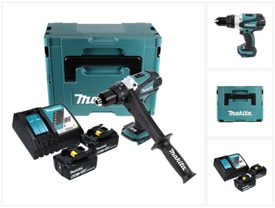 Image de Makita DDF 458 RGJ Perceuse visseuse sans fil 18 V 91 Nm + 2x Batteries 6 Ah + Chargeur + Makpac