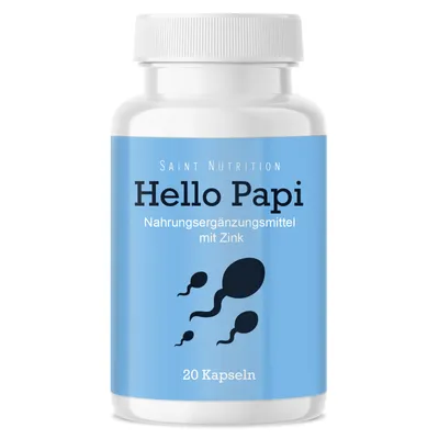 Produktbild von Saint Nutrition® HelloPapi – Kinderwunsch Mann – Fruchtbarkeit Mann -  Nahrungsergänzung zur Unterstützung der männlichen Fruchtbarkeit – Kinderwunsch