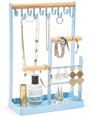 Productafbeelding van Sieradenstandaard - Juwelierhouder Organizer - Sieraden Opbergen - 4 Lagen Met Lade - 32 cm Hoog - Gemengd