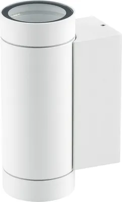 Immagine prodotto di Applique rotonda a 2 luci (verso l'alto + verso il basso) - bianca, IP54 - GU10 - max. 2x 11W - 230V