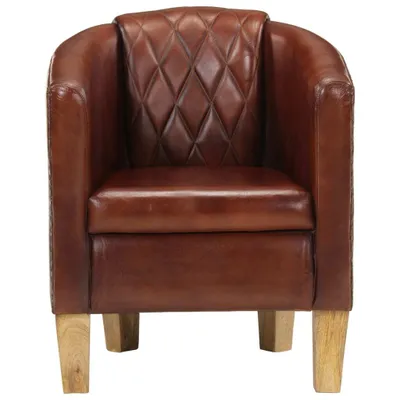 Produktbild von “2026 Modern“ Braun Clubsessel Braun Echtleder - Designermöbel 40289 - Fernseh- & Relaxsessel