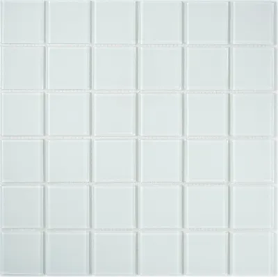 Produktbild von Mosaikfliese Transluzent Glasmosaik Crystal superweiß BAD WC Küche WAND MOS69-0101