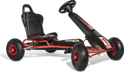 Produktbild von Ferbedo Go Kart AR 8G Gokart Kart in schwarz/rot mit Soundlenkrad Luftbereifung