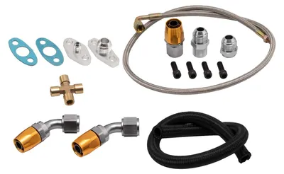 Produktbild von Turbo Öl Zuleitung Ablauf Rücklauf Linie Set Für GT30 GT35 T3 Flansch Turbolader