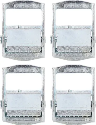 Obrázek produktu pro 4 přezky ze zinkové slitiny pro těžké upínací popruhy s pevným napínacím mechanismem a západkovým zámkem (25 mm)