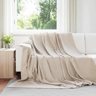 Produktbild von "Schlussverkauf" Wohndecken 24 Stück - Einfache Pflege - Beige 270x240 cm Fleece  C8652