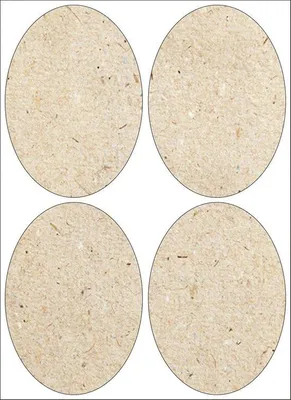 Produktbild von Famanu Ovale Etiketten aus Graspapier - 80 mm - 40 Stück