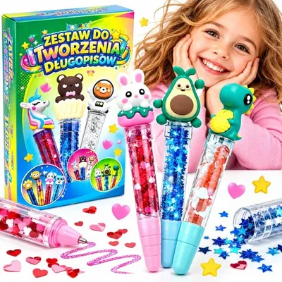 Zdjęcie produktu dla Fabryka Zestaw do tworzenia długopisów DIY 3 szt kreatywna zabawa dla dzieci