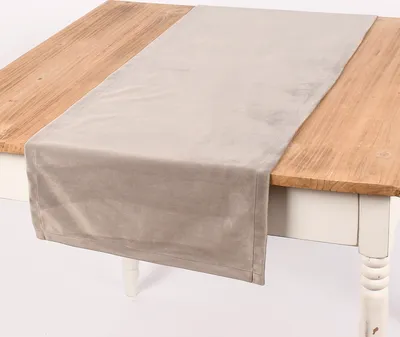 Produktbild von Magma Tischläufer Samt uni mittelgrau 40x145cm