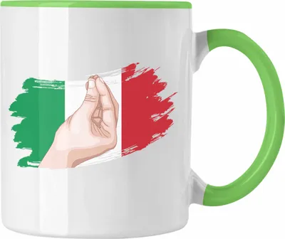 Produktbild von Trendation - Italien Tasse Lustiges Geschenk für Italiener Urlaub Rom (Grün)