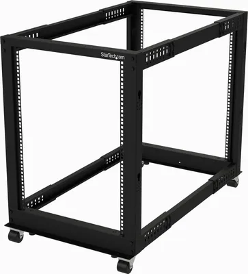 Produktbild von StarTech.com Serverschrank - 15HE Laborgestell - Tiefenverstellbar 56 bis 102 cm - Tragfähigkeit 544 kg - Dell PowerEdge HP ProLiant ThinkServer - Freistehendes Gestell - 15U - 544 kg - Verbessertes Kabelmanagement - Lenkrollen - 27,4 kg