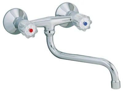 Produktbild von Zweigriffarmatur Standardfür Spüle chrom