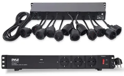Immagine prodotto di Ciabatta multipresa con 16 prese, porta USB, protezione da sovratensione e cavo da 4,5 metri