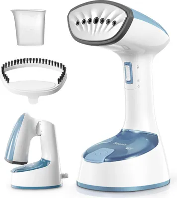 Produktbild von 1300W Hand-Dampfbügeleisen faltbar, 20s Aufheizung, tragbarer Dampfglätter mit Bürstenaufsatz,120ml