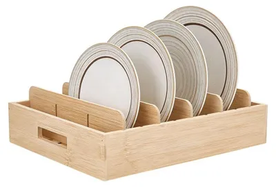 Immagine prodotto di Omgoods - Organizer in bambù per armadi e cassetti