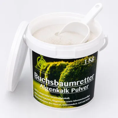 Produktbild von Stauden Gänge Algenkalk Pulver 1 kg im Eimer - 100 % Meeresalgenkalk aus der Bretagne - Kalkdünger für Buchs, Hecken, Rasen und Gemüse
