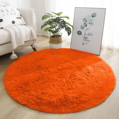 Produktbild von Flauschiger runder Teppich 1 m für Wohnzimmer und Schlafzimmer