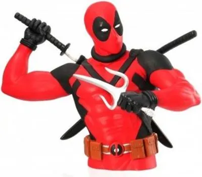 Produktbild von MONOGRAM MARVEL COMICS DEADPOOL BUST COIN BANK SALVADANIO NEU! Monogram