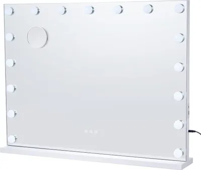 Obrázek produktu pro Hollywoodské kosmetické zrcadlo s osvětlením a USB typu C, stolní, nástěnné, 23,6 palce
