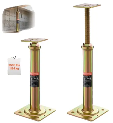Zdjęcie produktu dla Podnośnik wózkowy VEVOR do użytku domowego, 4-pak, zakres wysokości od 29,4 do 40,6 cm, maksymalny udźwig na jednostkę: 1000 kg, regulowana belka nośna do poziomowania, ocynkowany teleskopowy podnośnik wózkowy
