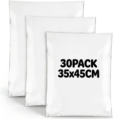 Immagine prodotto di Buste di plastica per spedizioni, confezione da 30 pezzi, dimensioni 35 x 45 cm, autoadesive, impermeabili, adatte per l'abbigliamento